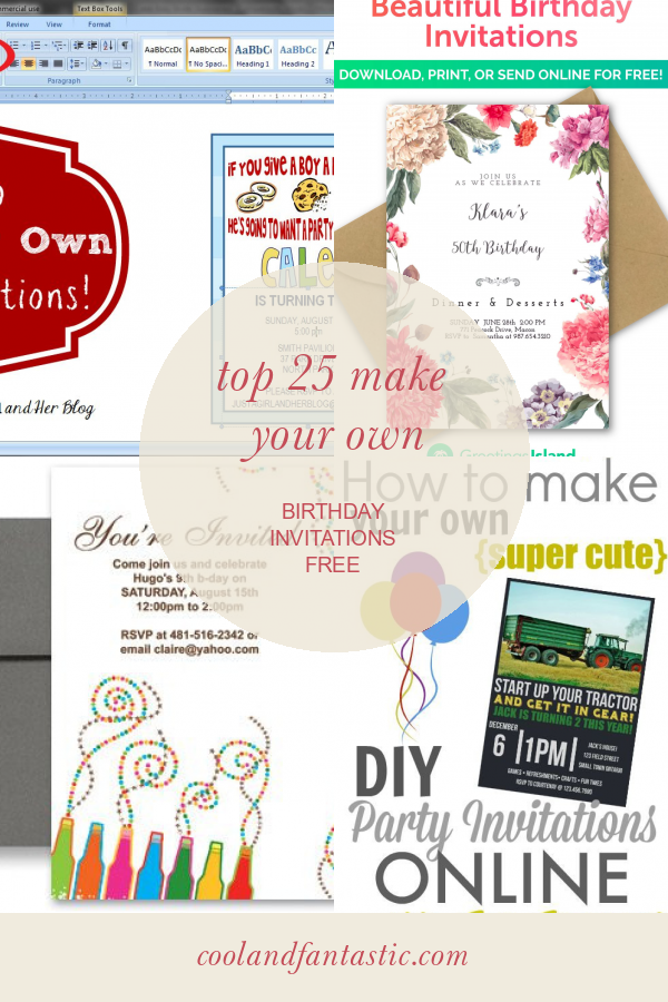 Top 25 Make Your Own Birthday Invitations Free - Home, Family, Style ...